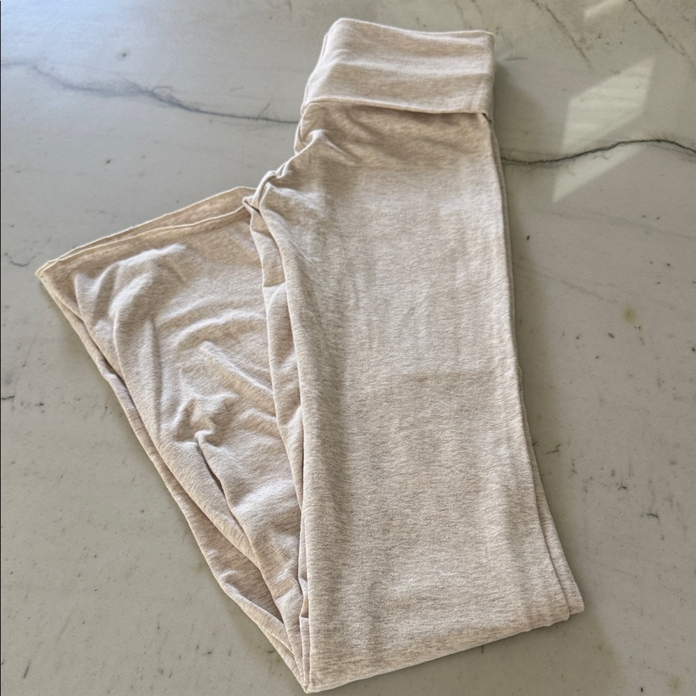 SKIMS Light Beige Fold-Over Waist Leggings